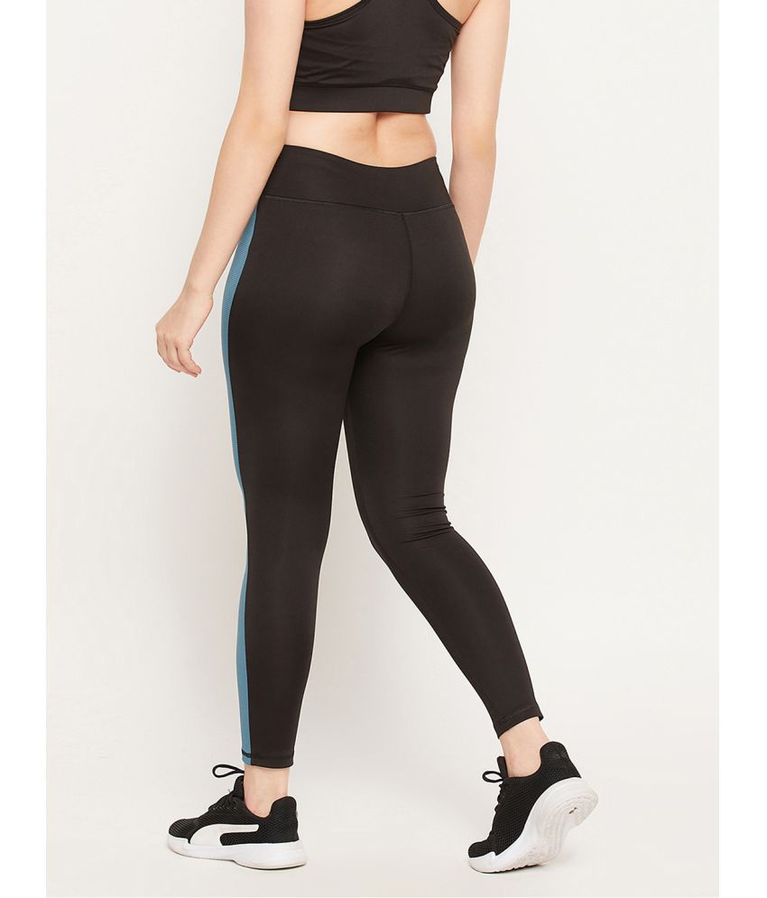Onesport Athletic Polyester Spandex Jersey Black Ladies Tights at
